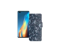Купить - чехол для смартфона  Чехол-книга из экокожи для телефона Tecno Phantom X Хаки-синий