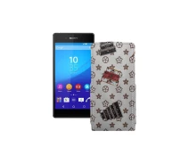 Купить - чехол для смартфона  Чехол-флип из экокожи для телефона Sony Xperia Z3 Plus E6553 Луи-Витон-белый