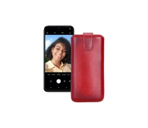 Купить - чехол для смартфона  Вытяжка из экокожи для телефона Tecno Spark 10C Красный