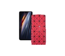 Купить - чехол для смартфона  Чехол-флип из экокожи для телефона Tecno Pova 4 Pro Красный ромб