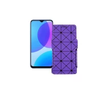 Купить - чехол для смартфона  Чехол-книга из экокожи для телефона Vivo U3 Фиолетовый ромб