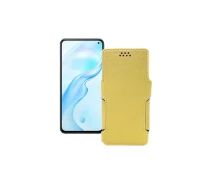 Купить - чехол для смартфона  Чехол-книга из экокожи для телефона Vivo X30 Золотой