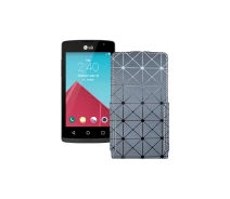 Купить - чехол для смартфона  Чехол-флип из экокожи для телефона LG Classic (L18VC) Серый ромб