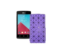 Купить - чехол для смартфона  Чехол-флип из экокожи для телефона LG Classic (L18VC) Фиолетовый ромб