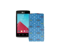 Купить - чехол для смартфона  Чехол-флип из экокожи для телефона LG Classic (L18VC) Фэшн голубой