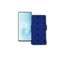 Купить - чехол для смартфона  Чехол-книга из экокожи для телефона Meizu 17 Синий ромб