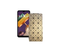 Купить - чехол для смартфона  Чехол-флип из экокожи для телефона LG K22 Золотой ромб