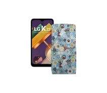 Купить - чехол для смартфона  Чехол-флип из экокожи для телефона LG K22 Круги-цветные