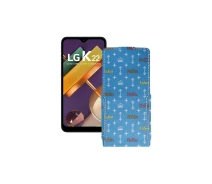 Купить - чехол для смартфона  Чехол-флип из экокожи для телефона LG K22 Фэшн голубой