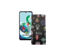 Купить - чехол для смартфона  Чехол-флип из экокожи для телефона LG W31 Plus Битлз
