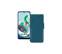 Купить - чехол для смартфона  Чехол-книжка из экокожи для телефона LG W31 Plus Тм. Бирюзовый
