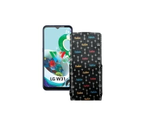 Купить - чехол для смартфона  Чехол-флип из экокожи для телефона LG W31 Plus Фэшн черный