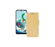 Купить - чехол для смартфона  Чехол-книга из экокожи для телефона LG W31 Plus Бежевый
