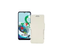Купить - чехол для смартфона  Чехол-книга из экокожи для телефона LG W31 Plus Белый