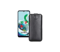 Купить - чехол для смартфона  Вытяжка из экокожи для телефона LG W31 Plus Черный