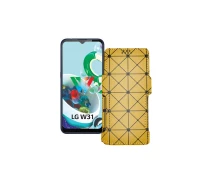 Купить - чехол для смартфона  Чехол-книга из экокожи для телефона LG W31 Plus Золотой ромб