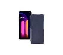 Купить - чехол для смартфона  Чехол-флип из экокожи для телефона LG V60 ThinQ Черный глянец