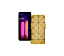 Купить - чехол для смартфона  Чехол-книга из экокожи для телефона LG V60 ThinQ Золотой ромб