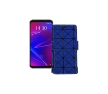 Купить - чехол для смартфона  Чехол-книга из экокожи для телефона Meizu 16th Синий ромб