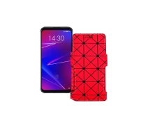 Купить - чехол для смартфона  Чехол-книга из экокожи для телефона Meizu 16th Красный ромб