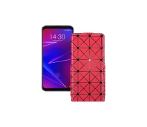 Купить - чехол для смартфона  Чехол-флип из экокожи для телефона Meizu 16th Красный ромб