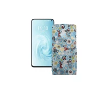 Купить - чехол для смартфона  Чехол-флип из экокожи для телефона Meizu 17 Круги-цветные