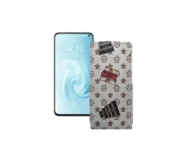 Купить - чехол для смартфона  Чехол-флип из экокожи для телефона Meizu 17 Луи-Витон-белый