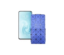 Купить - чехол для смартфона  Чехол-флип из экокожи для телефона Meizu 17 Синий ромб
