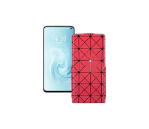 Купить - чехол для смартфона  Чехол-флип из экокожи для телефона Meizu 17 Красный ромб