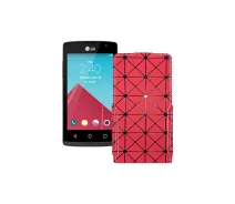 Купить - чехол для смартфона  Чехол-флип из экокожи для телефона LG Classic (L18VC) Красный ромб