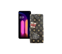 Купить - чехол для смартфона  Чехол-флип из экокожи для телефона LG V60 ThinQ Луи-Витон-коричневый