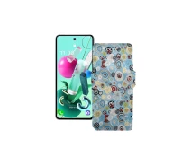 Купить - чехол для смартфона  Чехол-книга из экокожи для телефона LG Q92 5G Круги-цветные