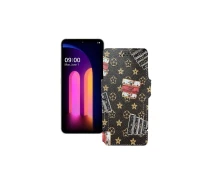 Купить - чехол для смартфона  Чехол-книга из экокожи для телефона LG V60 ThinQ Луи-Витон-коричневый