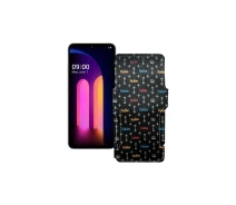 Купить - чехол для смартфона  Чехол-книга из экокожи для телефона LG V60 ThinQ Фэшн черный