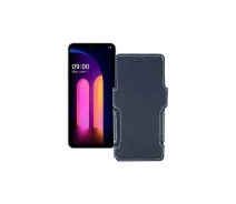 Купить - чехол для смартфона  Чехол-книга из экокожи для телефона LG V60 ThinQ Черный глянец