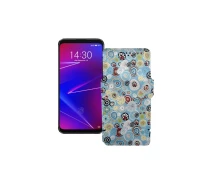 Купить - чехол для смартфона  Чехол-книжка из экокожи для телефона Meizu 16th Круги-цветные