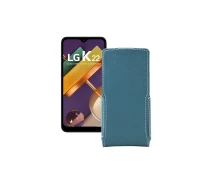 Купить - чехол для смартфона  Чехол-флип из экокожи для телефона LG K22 Тм. Бирюзовый