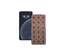 Купить - чехол для смартфона  Чехол-флип из экокожи для телефона Meizu 20 Коричневый ромб