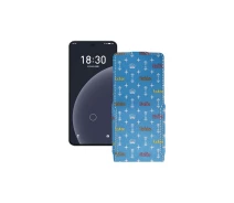 Купить - чехол для смартфона  Чехол-флип из экокожи для телефона Meizu 20 Фэшн голубой