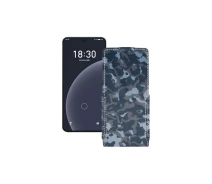 Купить - чехол для смартфона  Чехол-флип из экокожи для телефона Meizu 20 Хаки-синий