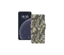 Купить - чехол для смартфона  Чехол-книга из экокожи для телефона Meizu 20 Хаки-зеленый
