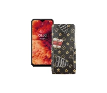 Купить - чехол для смартфона  Чехол-флип из экокожи для телефона Ulefone Note 8p Луи-Витон-коричневый