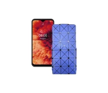 Купить - чехол для смартфона  Чехол-флип из экокожи для телефона Ulefone Note 8p Синий ромб