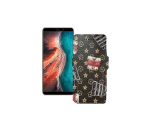 Купить - чехол для смартфона  Чехол-книга из экокожи для телефона Ulefone P6000 Plus Луи-Витон-коричневый