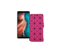 Купить - чехол для смартфона  Чехол-книга из экокожи для телефона Ulefone P6000 Plus Розовый ромб