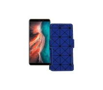 Купить - чехол для смартфона  Чехол-книга из экокожи для телефона Ulefone P6000 Plus Синий ромб
