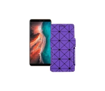 Купить - чехол для смартфона  Чехол-книга из экокожи для телефона Ulefone P6000 Plus Фиолетовый ромб