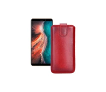 Купить - чехол для смартфона  Вытяжка из экокожи для телефона Ulefone P6000 Plus Красный