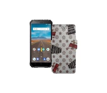 Купить - чехол для смартфона  Чехол-книга из экокожи для телефона Ulefone X Луи-Витон-белый