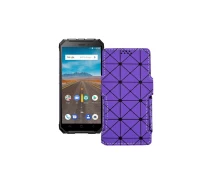 Купить - чехол для смартфона  Чехол-книга из экокожи для телефона Ulefone X Фиолетовый ромб